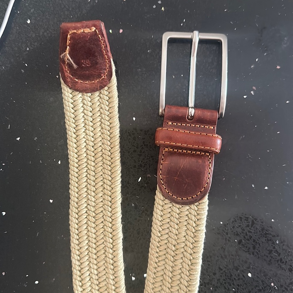 Peter Milllar waxed Briaded belt woven belt size 38